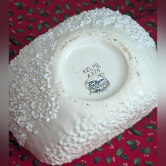 Vintage Santa Planter- Relpo Mid-century Christmas bowl Ceramic snowball 60s - Picture 5 of 12